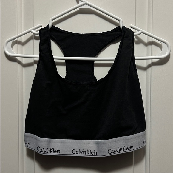 Calvin Klein Black Racerback Sports Bra - Picture 3 of 7